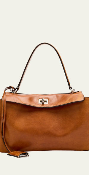 Balenciaga - Rodeo Small Leather Top-Handle Bag