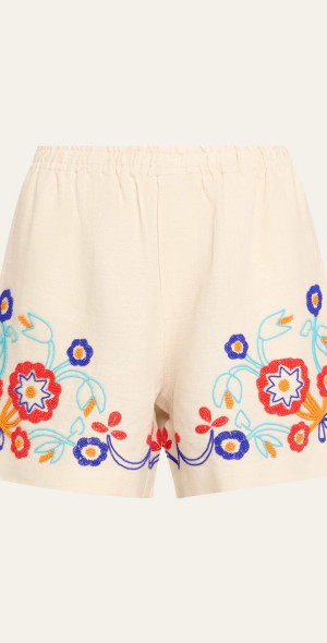 Woven Dolphin Shorts - Garden Party Check