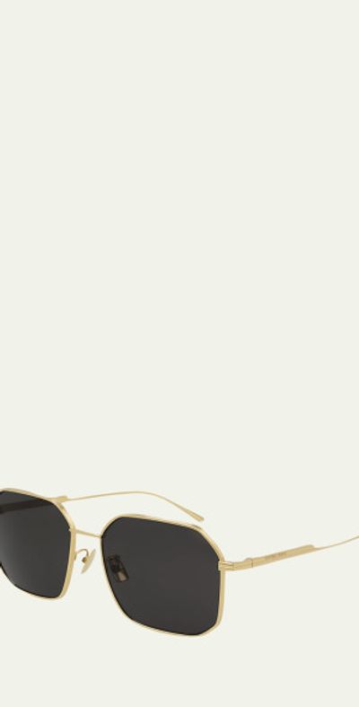 Bottega Veneta Geometric Metal Sunglasses