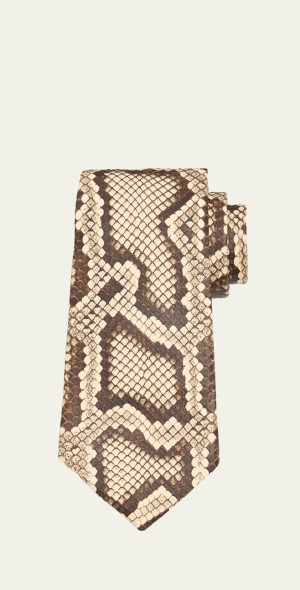 Bottega Veneta - Men's Python Leather Tie