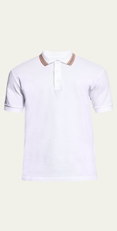 Burberry Men's Pierson Check Trim Polo Shirt