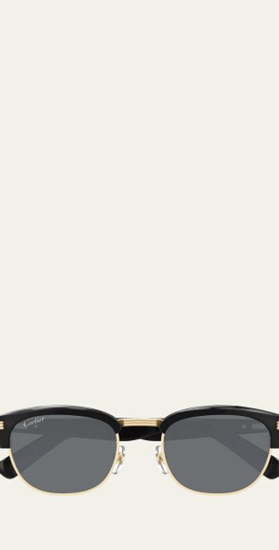 Cartier Men's Round Two-Tone Sunglasses