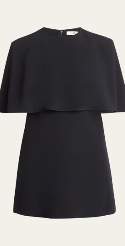 Chloe Capelet Crepe Mini Dress