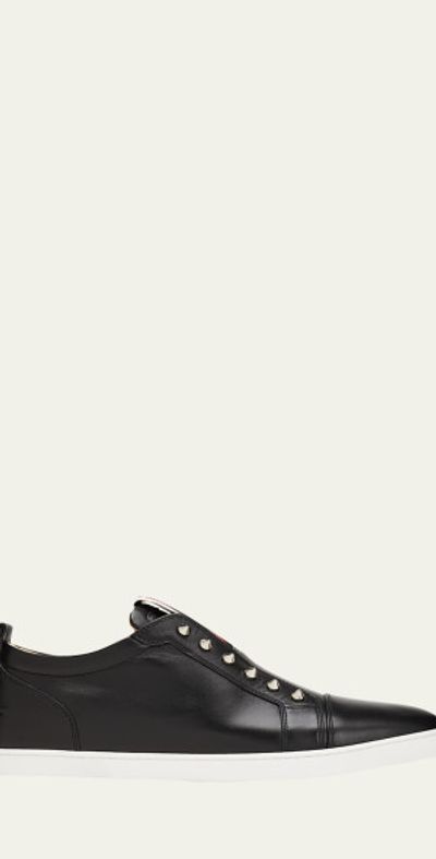Christian Louboutin Men's F. A.V. Fique A Vontade Spiked Leather Slip-On Sneakers