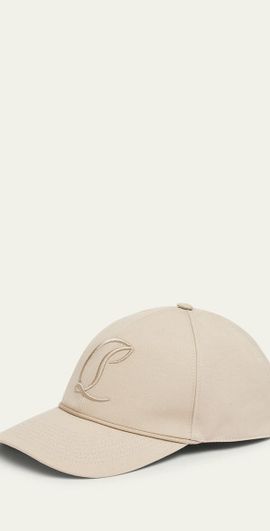 Christian Louboutin Men's Mooncrest Embroidered Baseball Hat