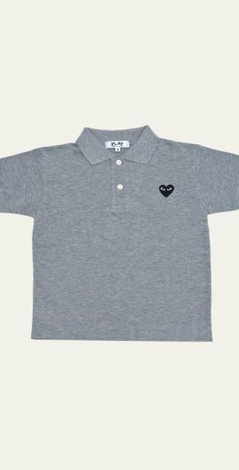 Comme des Garcons Kid's Heart Graphic Polo Shirt
