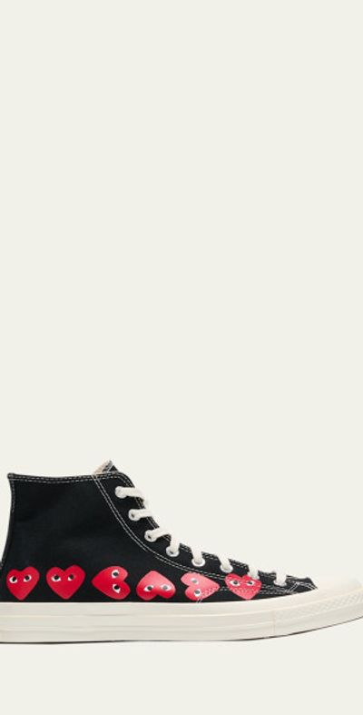 Comme des Garcons x Converse Men's Chuck 70 Multi Heart High-Top Sneakers