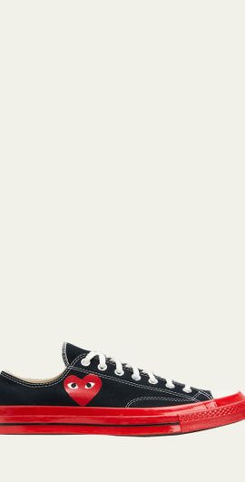 Comme des Garcons x Converse Men's PLAY Chuck 70 Low-Top Canvas Sneakers