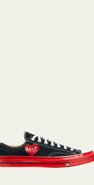 Comme des Garcons x Converse Men's PLAY Chuck 70 Low-Top Canvas Sneakers