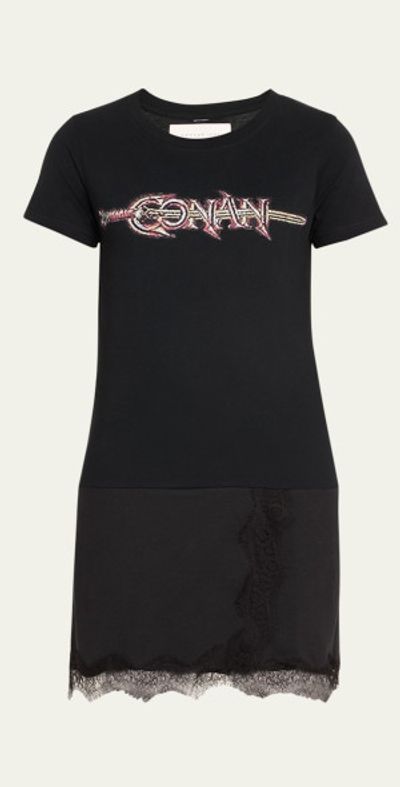 conner ives t shirt dress CONNER IVES T-Shirt Patchwork Jersey Midi Dress