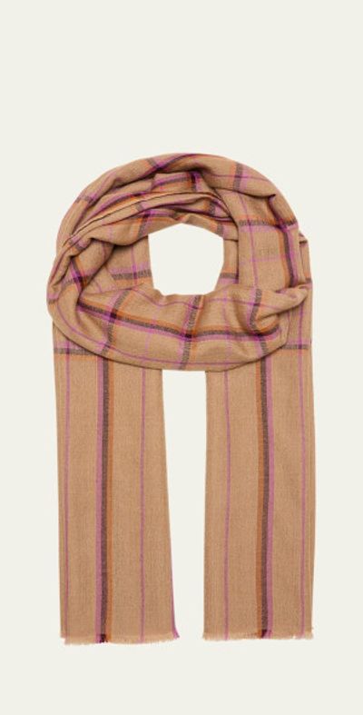 Denis Colomb Kita Plaid Cashmere Shawl