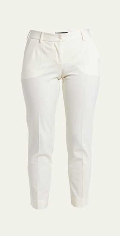 Dolce & Gabbana Straight Wool Stretch Pants