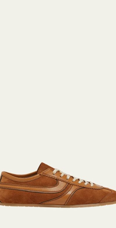 Dries Van Noten Mixed Leather Retro Runner Sneakers