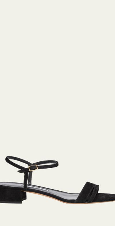 Emme Parsons Simple Metallic Ankle-Strap Sandals