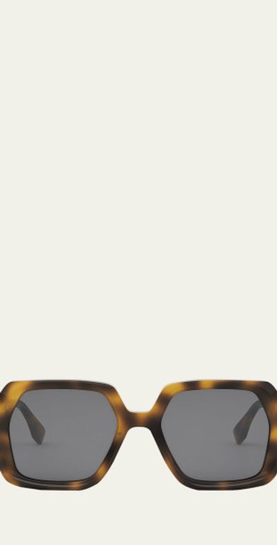 Fendi Fendi Diamond Acetate Square Sunglasses