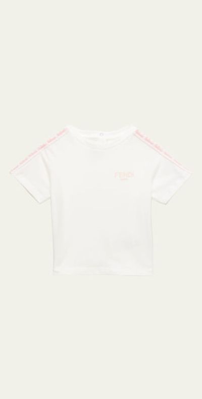 Fendi Kid's FF Tape Short-Sleeve T-Shirt