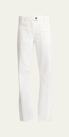 Ferragamo High-Rise Midweight Denim Straight-Leg Pants