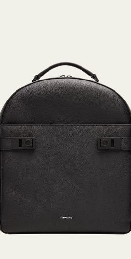 Ferragamo Men's Twins Leather Backpack