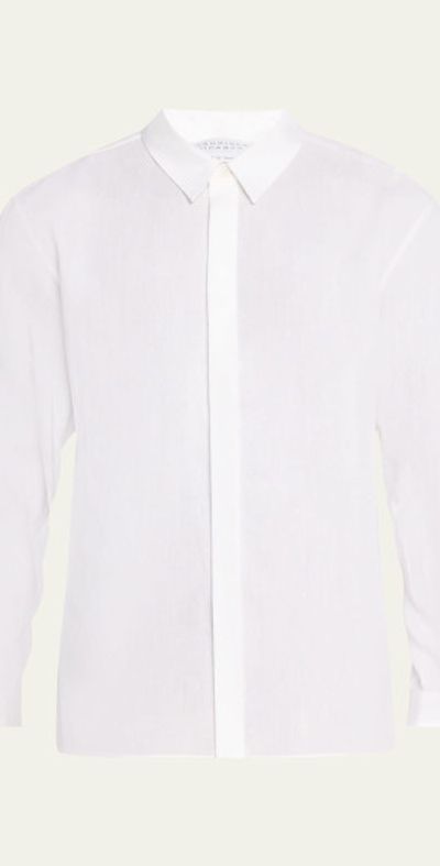 Gabriela Hearst Men's Nicolas Linen Sport Shirt