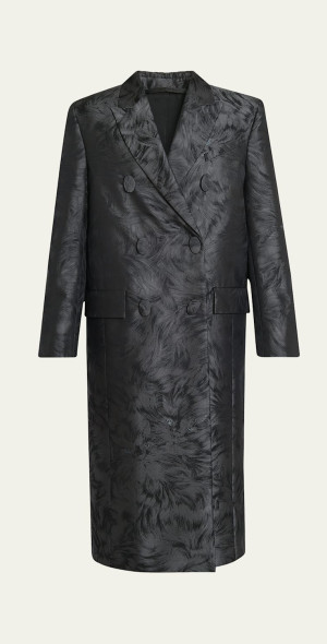 2023 Spring Autumn Floral Long Trench Coats Women Clothing Outerwear Rose Jacquard Double Breasted Slim Windbreaker Female C254 main image 0
