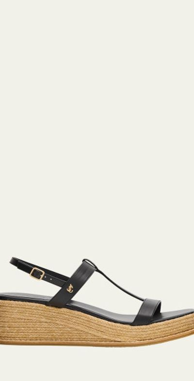 Jimmy Choo Theia 60 Vacchetta Wedge Sandals
