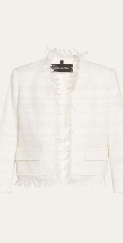 Kobi Halperin Harper Fringe-Trim Tweed Jacket