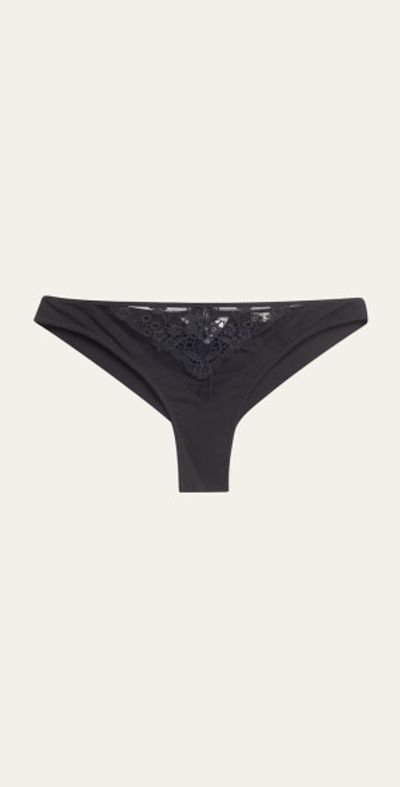 Livy Merri Embroidered Mesh Microfiber Tanga
