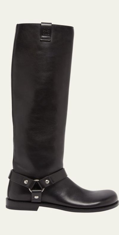 Loewe Campo Leather Harness Biker Boots