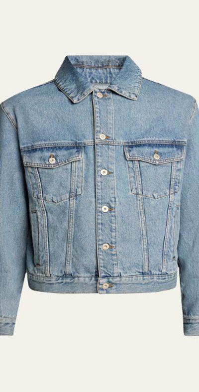 Loewe Men's Anagram Elbow Trucker Jacket