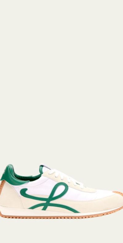 Loewe Men's Flow Runner 2.0 Nylon and Suede Sneakers
