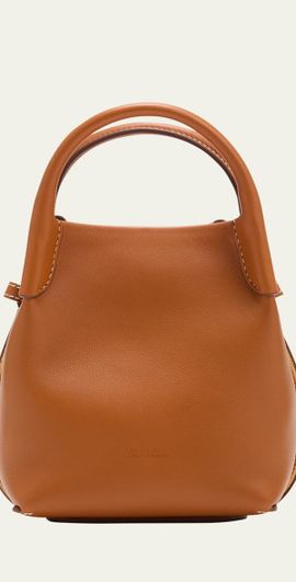 Loro Piana Bale Micro Rounded Leather Top-Handle Bag