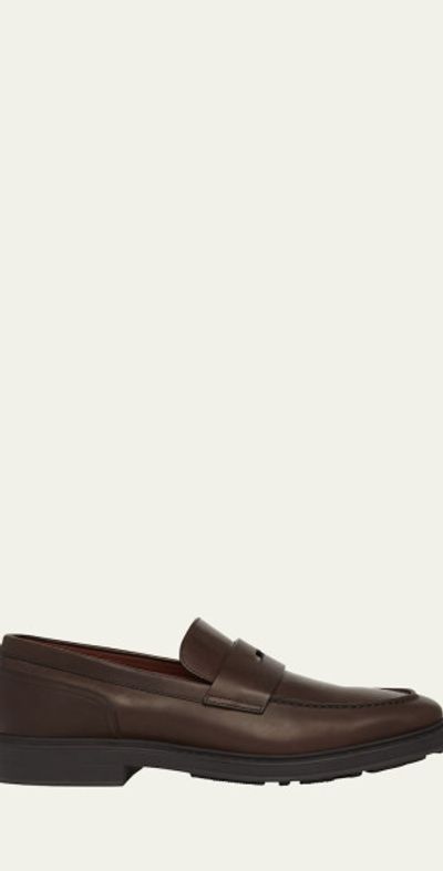 Loro Piana Men's Travis Leather Penny Loafers