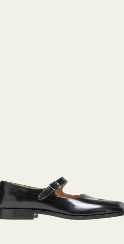 Maison Margiela Tabi Leather Mary Jane Ballerina Flats
