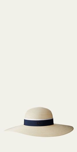 Maison Michel Large-Brim Straw Hat