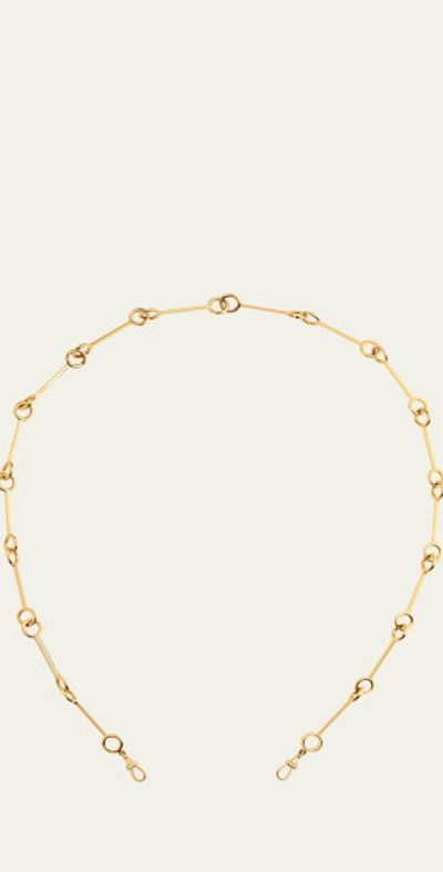 Marie Lichtenberg 18k Yellow Gold Diamond Stick Chain Necklace