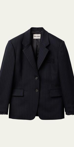 Miu Miu - Pinstripe Menswear Wool Blazer