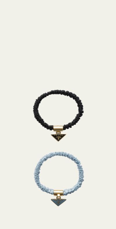 Prada Silk Scrunchies, Set of 2
