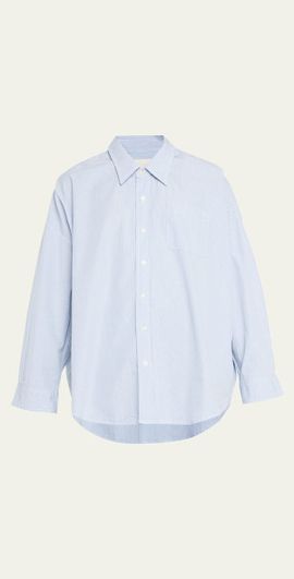 R13 Oxford Oversized Pin-Stripe Shirt