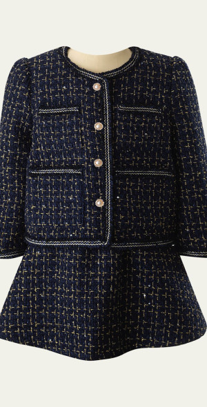 Rachel Riley - Girl's Tweed Jacket & Skirt Set