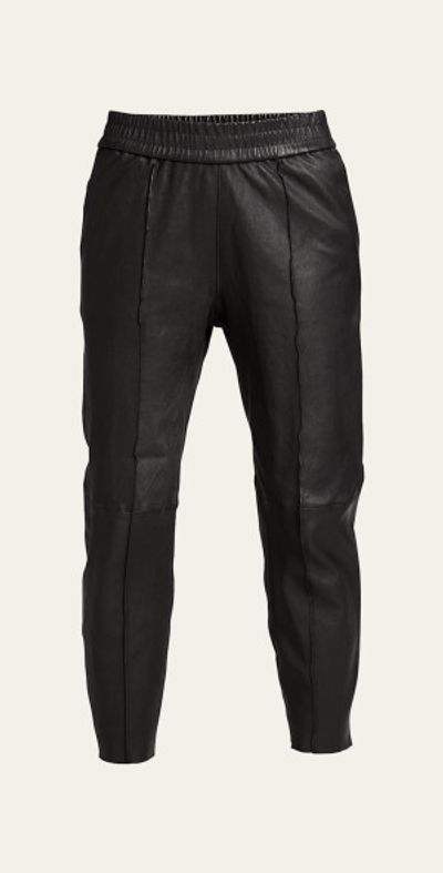 SPRWMN High-Waist Leather Joggers