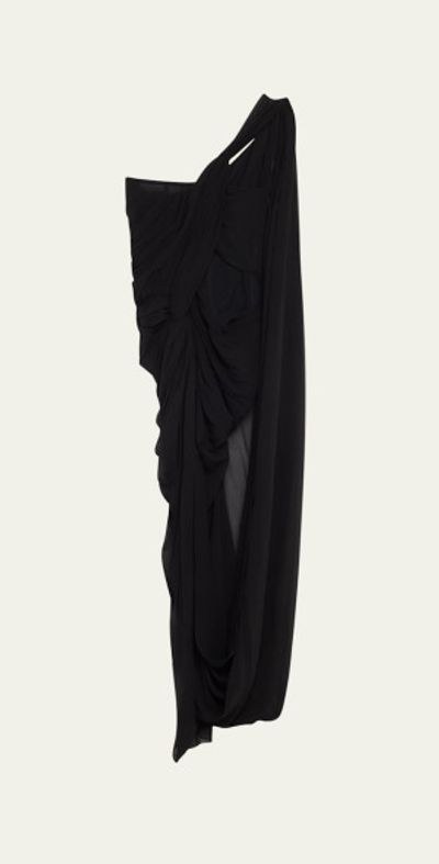 Stella McCartney Asymmetric Draped Crepon Gown