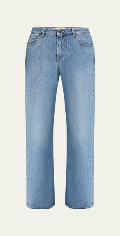 THE ROW Eglitta Straight Leg Washed Jeans