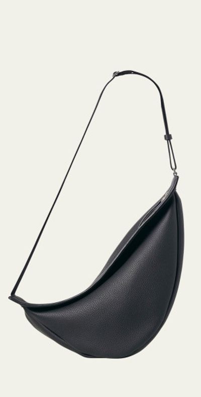 THE ROW Slouchy Banana Large Crossbody in Lux Grained Calfskin