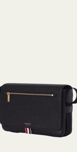 Thom Browne Men's Reporter Leather Crossbody Bag