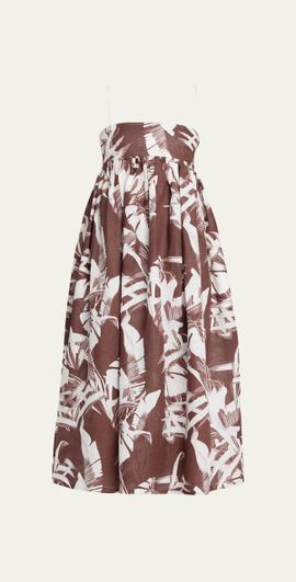 THREE GRACES LONDON - Fiona linen wrap midi dress