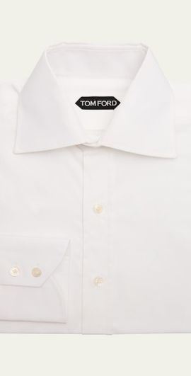 TOM FORD Men's Cotton Barrel-Cuff Dress Shirt