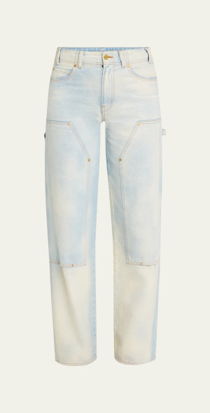 Jeans Ulla Johnson Brier - Taille 4, Couleur Lilas, Coupe Wide-leg Et Taille Haute