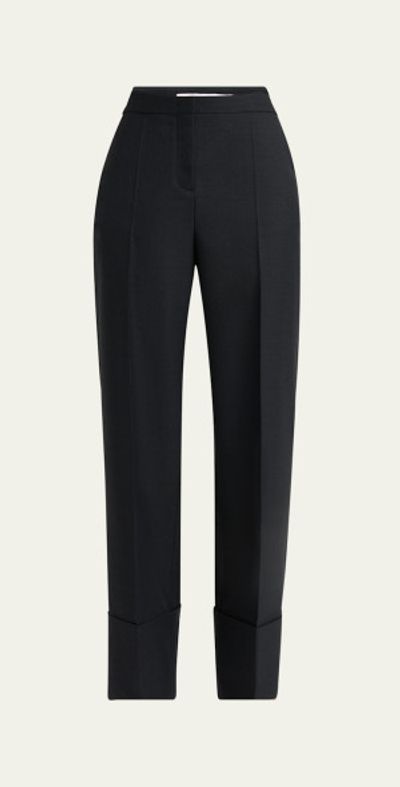 Valentino Garavani Cuffed Wool Trousers