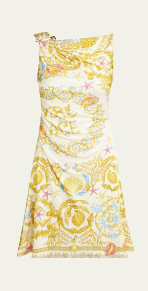 Underwater Barocco Print Mini Shirt Dress main image 0