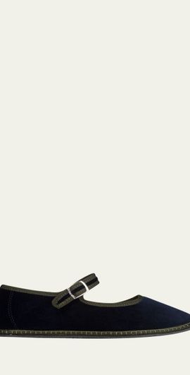 Vibi Venezia Velvet Mary Jane Ballerina Flats